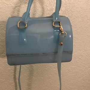 Light blue oval bag